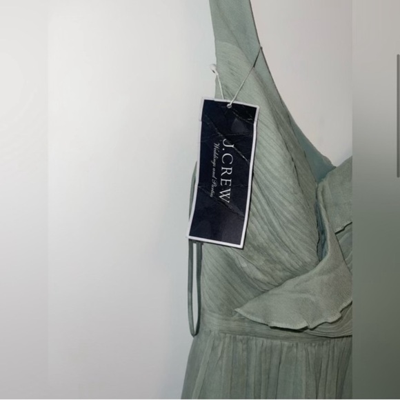NWT  Silk Crew Dress size 2 wedding bridesmaid Kelly green cocktail fairy core - Picture 5 of 8